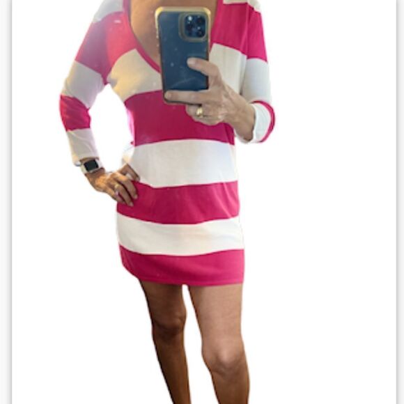 Tommy Bahama U Neck Stripes Cover Up Beach Sweater.Size S - Picture 3 of 11